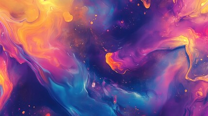 Poster - Vibrant Abstract Background for Tabletop Gaming Character Roll Portfolio Design