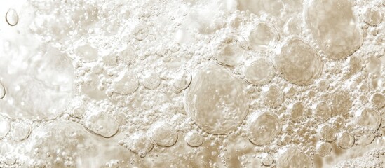  - Bubbles and foam texture on a light background with soft focus and Copy Space for text integration