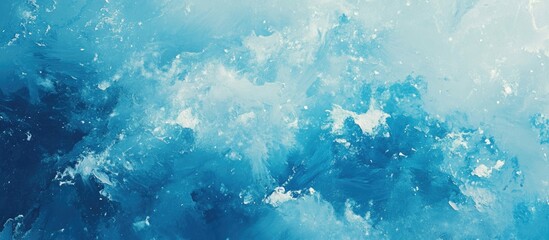 Poster - Beautiful winter abstract background with snow flurries and spacious area for text creation ideal for seasonal promotions or announcements