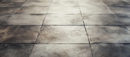 Poster - Gray cement floor surface with a neutral backdrop providing ample empty space for text and design elements in a minimalist setting.