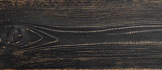 Poster - Dark Wood Texture with Distinctive Grain Patterns and Knots