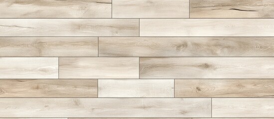 Poster - Light wooden plank wall texture background with beige and gray tones