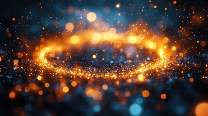 Poster - Circular Bokeh Light Background with Vibrant Orbs and Empty Space for Text Ideal for Festive or Creative Designs