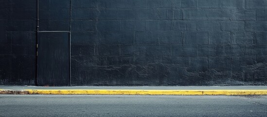 Poster - Elegant Black Textured Wall with Concrete Background and Copyspace for Vintage Wallpaper or Artistic Design Projects