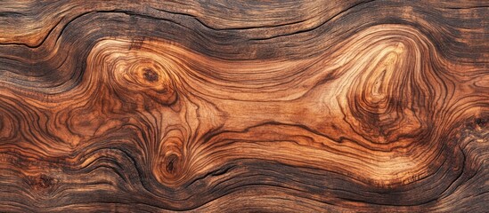 Poster - Natural wood texture with rich brown tones and intricate grain patterns