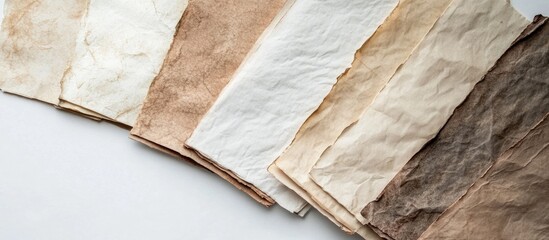 Poster - Natural Fiber Textures in Neutral Beige and Brown Shades with Copy Space