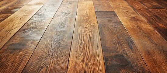 Poster - Wooden Flooring Texture with Natural Grain Patterns and Copy Space