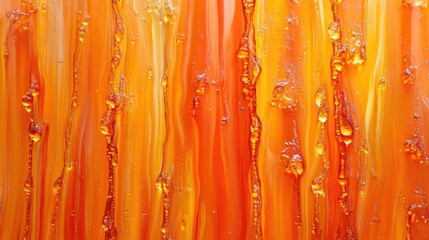 Poster - tangerine forest textured bark in vibrant orange hues with space for custom text and design integrat