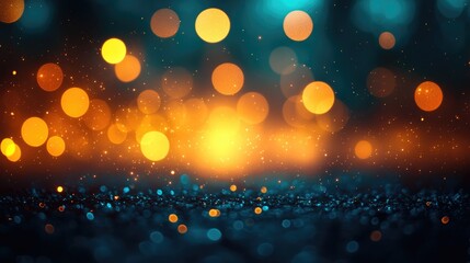 Poster - Circular Bokeh Light Background with Vibrant Colors and Empty Space for Text Use in Creative Designs and Advertisements
