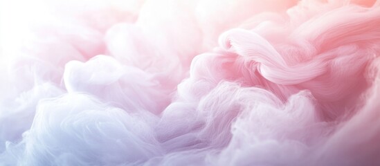 Poster - Soft Pastel Cotton Candy Swirls with Fluffy Textures and Blank Space for Creative Text or Messages in a Dreamy Carousel Setting
