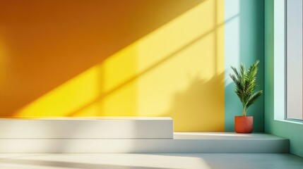 Poster - Bright Modern Workshop Interior with Natural Light and Copy Space for Creative Projects and Product Displays