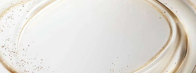Poster - Elegant White and Gold Circular Background with Soft Texture and Blank Space for Custom Text or Branding