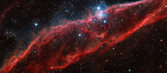 Poster - Vibrant cosmic star field backdrop showcasing the vast universe with ample empty space for creative text placement