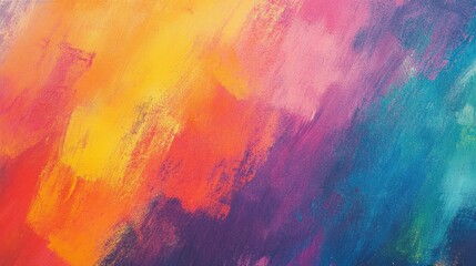 Fototapete - Vibrant Colorful Abstract Background Featuring Diverse Chalk Art with Ample Space for Text Overlay or Design Elements