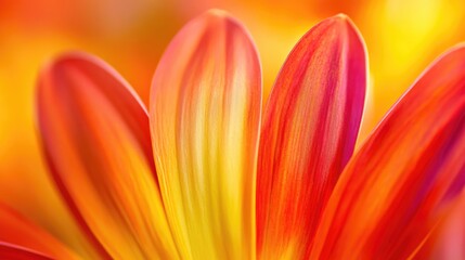Poster - Close Up of Colorful Flower Petals with Soft Focus and Space for Text Overlay in a Bright Background