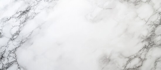 Poster - Blank white paper placed on a marble table with elegant textures ready for your personalized message or design ideas