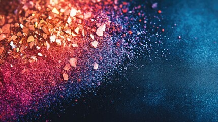 Poster - Vibrant Minimalist Abstract Background with Colorful Granules and Smooth Copyspace for Text or Graphic Design Elements