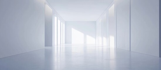 Poster - Blank White Baby Nursery Interior with Natural Light for Custom Text and Imagery