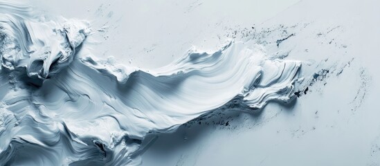 Poster - Elegant white marble texture showcasing abstract waves and ample negative space ideal for text or graphic overlay in contemporary design.