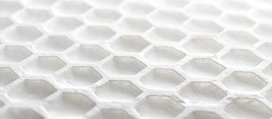 Poster - White Hexagon Pattern Background with Ample Space for Text and Graphics in Clean Modern Design