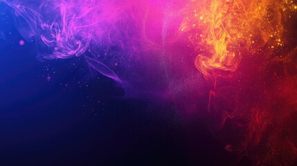 Poster - Vibrant Colorful Smoke and Fireworks Background with Space for Text or Graphics