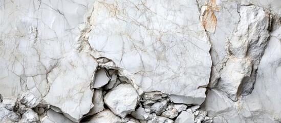 Poster - elegant white marble stone texture background with ample blank space for creative text or graphic ov