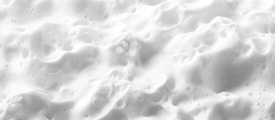 Poster - Abstract white foam wallpaper texture close-up with smooth patterns and a blank area for customizable text or graphic overlay.