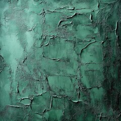 Poster - Green Textured Plaster Wall Background for Vintage Home Decor Grunge Design Element with Vivid Patterned Concrete and Marble Tile Texture