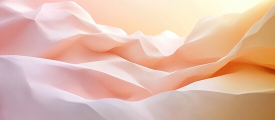 Fototapete - Soft gradient low poly abstract background with textured three-dimensional effect and ample copy space for creative design or text placement