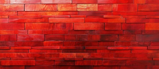 Wall Mural - Red wood wall texture with horizontal planks ideal for backgrounds and design projects Copy Space