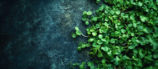 Sticker - Green foliage with textured background and Copy Space for text placement. High-resolution nature close-up with vibrant greenery.