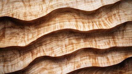 Aufkleber - Wood grain texture with wavy patterns and highlighted natural variations in a close-up view Copy Space