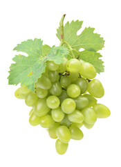 Wall Mural - Bunch of green grapes isolated