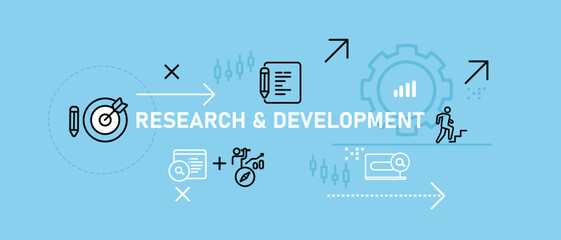 Poster - research and development conceptual project analyzing document planning forecast idea progress infor