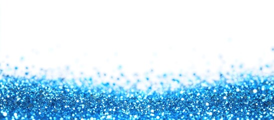 Aufkleber - Blue glitter background with sparkling bokeh effect and white copy space for text placement
