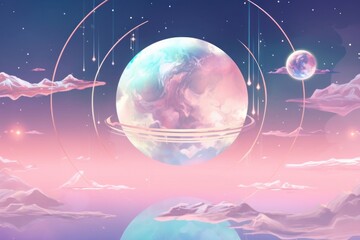Wall Mural - planet holography astronomy outdoors nature.