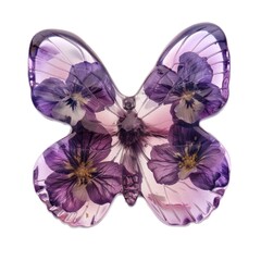 Wall Mural - Flower resin butterfly shaped accessories accessory amethyst.