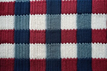 Sticker - Checkered pattern knitted wool clothing knitwear knitting.