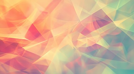 Leinwandbilder - A visually captivating abstract background featuring soft pastel colors and dynamic triangular shapes.