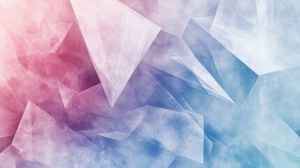 Leinwandbilder - A visually captivating abstract background featuring soft pastel colors and dynamic triangular shapes.
