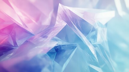 Leinwandbilder - A visually captivating abstract background featuring soft pastel colors and dynamic triangular shapes.