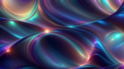 Wall Mural - A colorful, abstract image with a lot of curves and swirls
