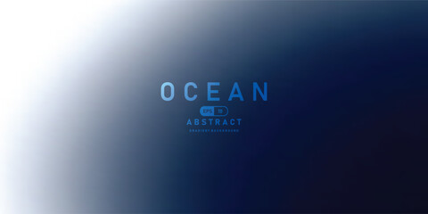 Fototapete - Ocean gradient background with smooth transitions from white to deep blue, creating calming and abstract effect