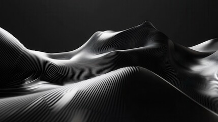 Poster - An abstract futuristic shape with a sleek, 3D render showcases cutting-edge design and modern aesthetics.