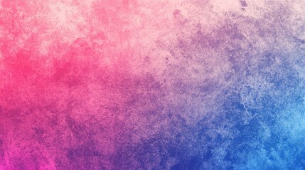 Fototapete - An abstract gradient background blending pink, blue, and purple hues with a grainy noise texture. This retro-inspired design creates a visually striking banner with a nostalgic and artistic flair.