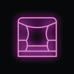 Poster - Neon sign showing a modern comfortable armchair, perfect for any furniture store or interior design business