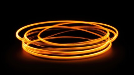 Poster - Abstract futuristic light trails forming an energetic innovation motion effect, creating a smooth sci-fi-inspired copy space.