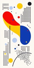 Poster - Dynamic abstract shapes digital art modern design creative environment vibrant colors contemporary concept
