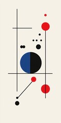 Poster - Abstract creativity illustrations featuring geometric shapes digital art minimalist light background artistic perspective