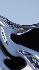 Poster - Fluid abstract sculpture design modern art installation urban environment close-up viewpoint contemporary aesthetics